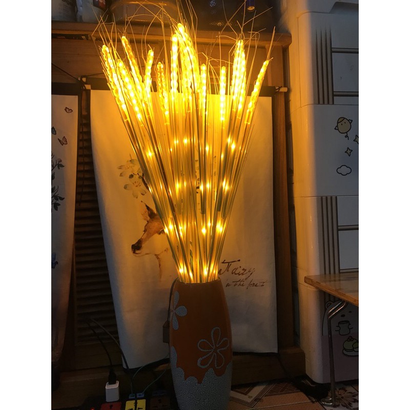 COMBO 10 CÂY BÔNG LÚA ĐÈN LED - THẦN TÀI - MAY MẮN
