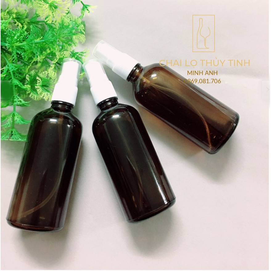 Lọ thủy tinh nâu xịt - -