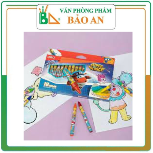 Sáp 18 màu Deli C21010 . ĐỘI BAY SIÊU ĐẲNG