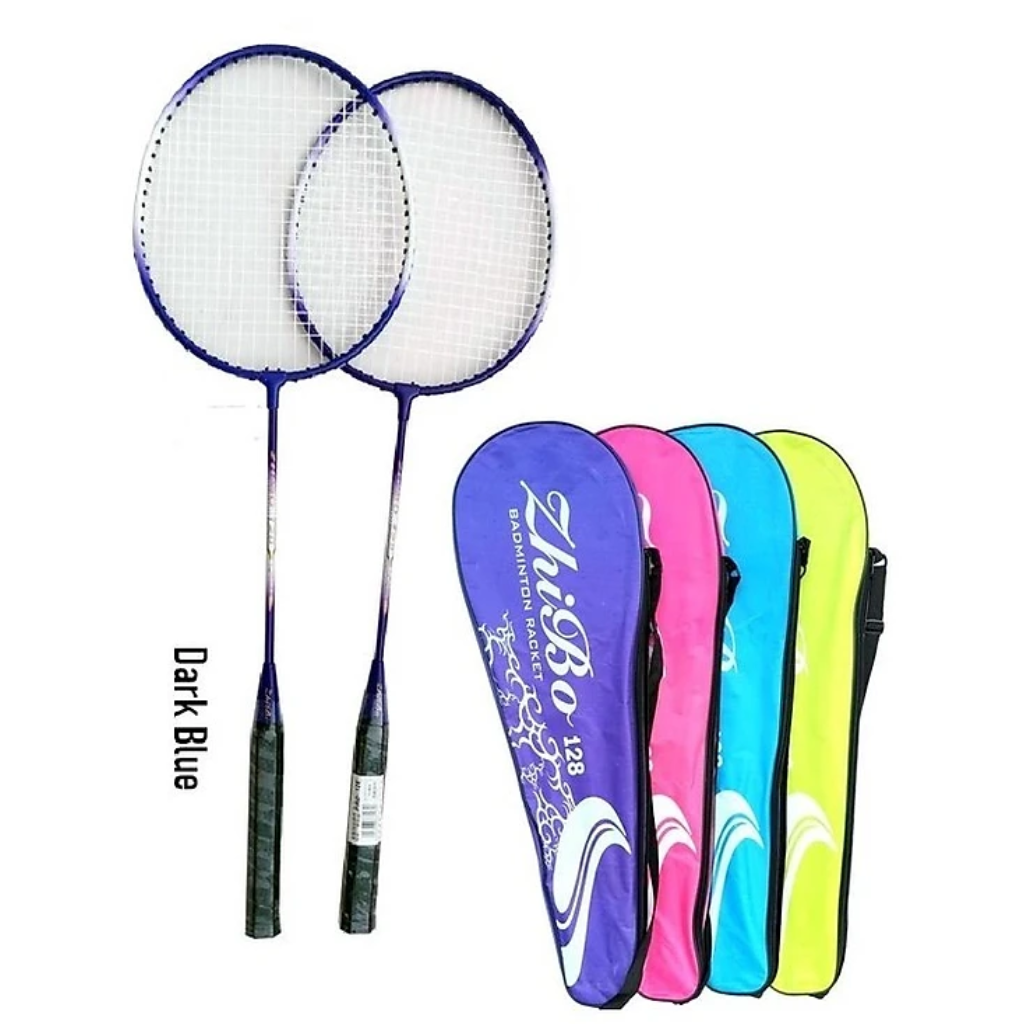 Bộ 2 cây vợt cầu lông kèm túi cho người mới bắt đầu zhibo-128 chất lượng cao và trọng lượng nhẹ