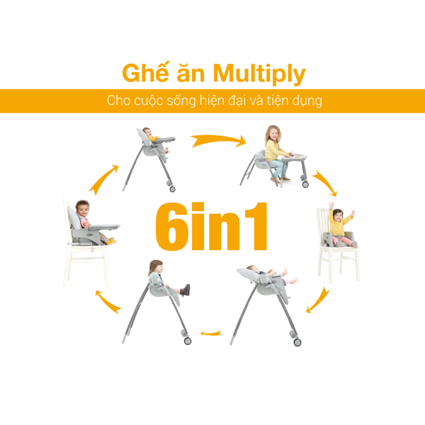 Ghế ăn trẻ em Joie Multiply 6in1
