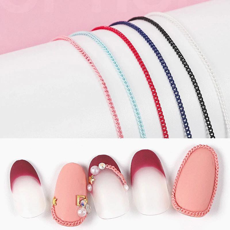 Set xích làm nail, trang trí móng - 4 màu cơ bản