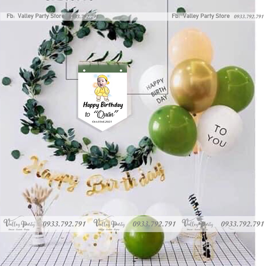 Set bóng trang trí sinh nhật Hàn Quốc