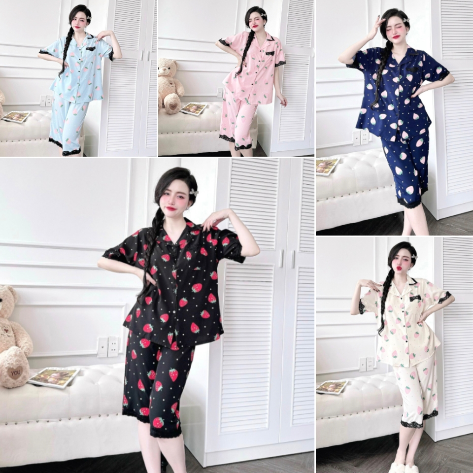 Đồ Bộ Ngủ Nữ Lửng Cao Cấp Lụa Nhật Bigsize 50-100kg