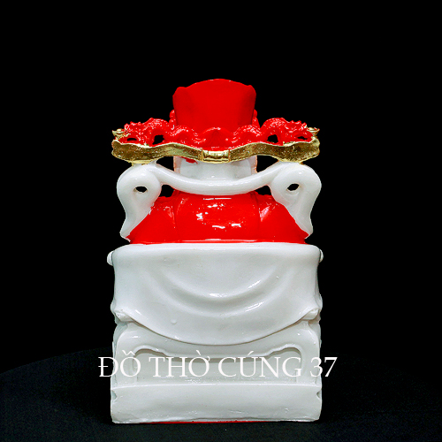 [ CAO 30 CM ] TƯỢNG  THẦN TIỀN MÀU ĐỎ  [ COMPOSITE + BỘT ĐÁ ]