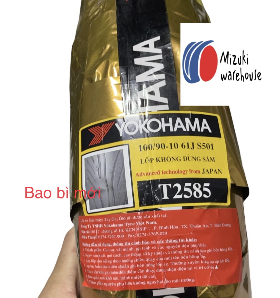 Lốp sau xe Lead, SCR, Attila 100/90-10 Chính Hiệu Yokohama