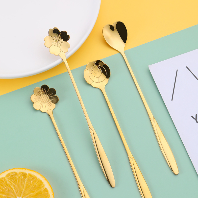 Thìa cafe inox mạ vàng cao cấp Yeahcook