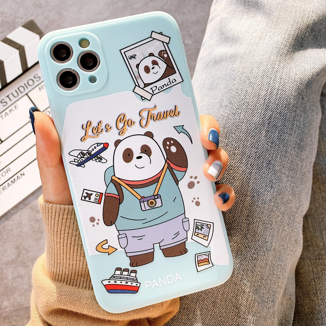 Ốp Lưng Silicon Màu Bảo Vệ Camera THREE BEARS