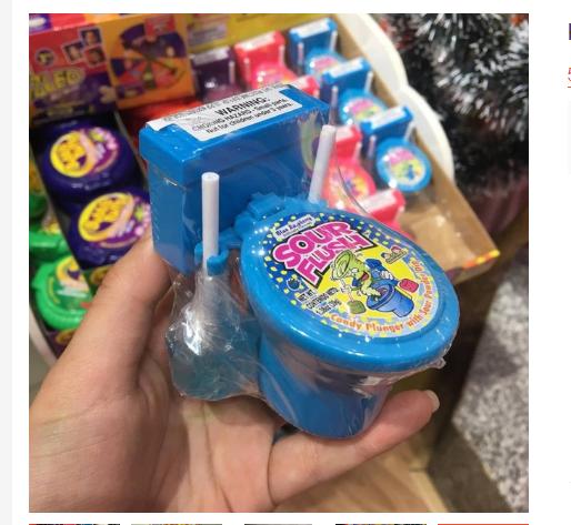 Kẹo mút bồn cầu Sour Flush màu xanh 39gr