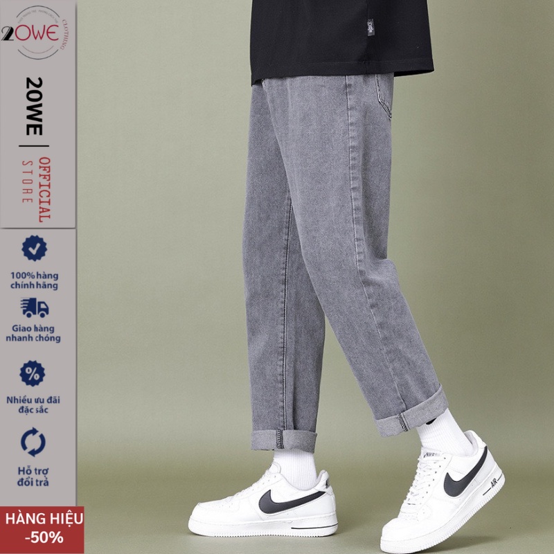 Quần jean baggy nam đen ống suông rộng dáng đứng xanh TR01 chất bò cao cấp rin trơn phom xuông unisex 20WE hàn quốc 2022