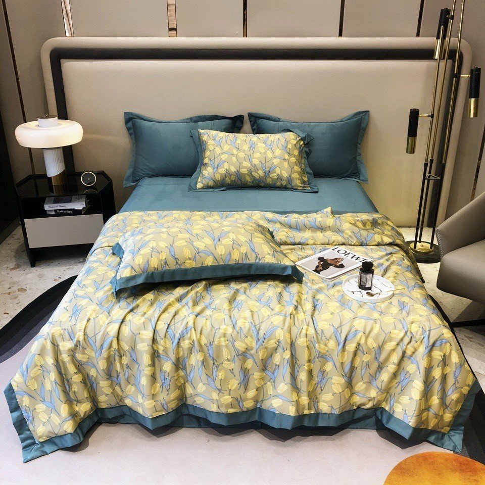 [NEW] Chăn Ga LỤA THÁI CHĂN HÈ, Cotton Lụa Hàng Nhập Khẩu  Siêu Đẹp Mát Lạnh. KT: 200*230cm.
