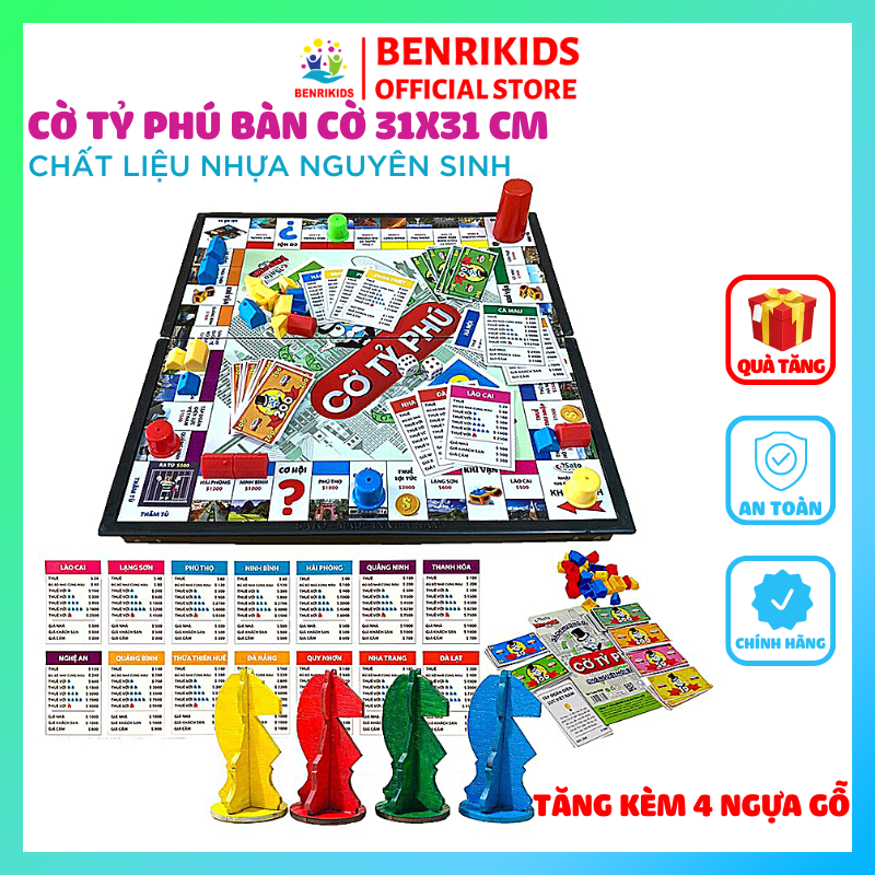 Đồ chơi board game cờ tỷ phú giúp bé phát triển tư duy làm giàu từ nhỏ, đồ chơi phát triển tư duy cho trẻ em