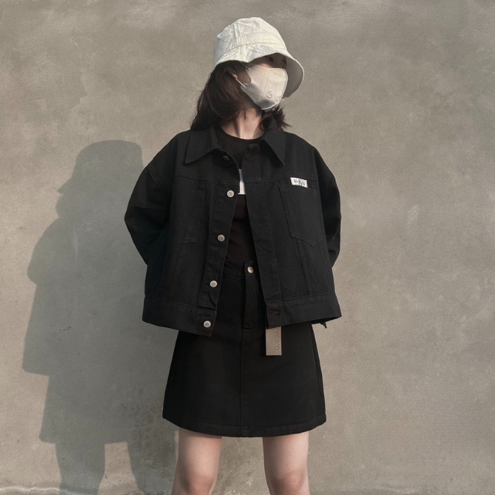 Áo khoác jean nữ dáng ngắn áo khoác lửng phong cách ulzzang_G6