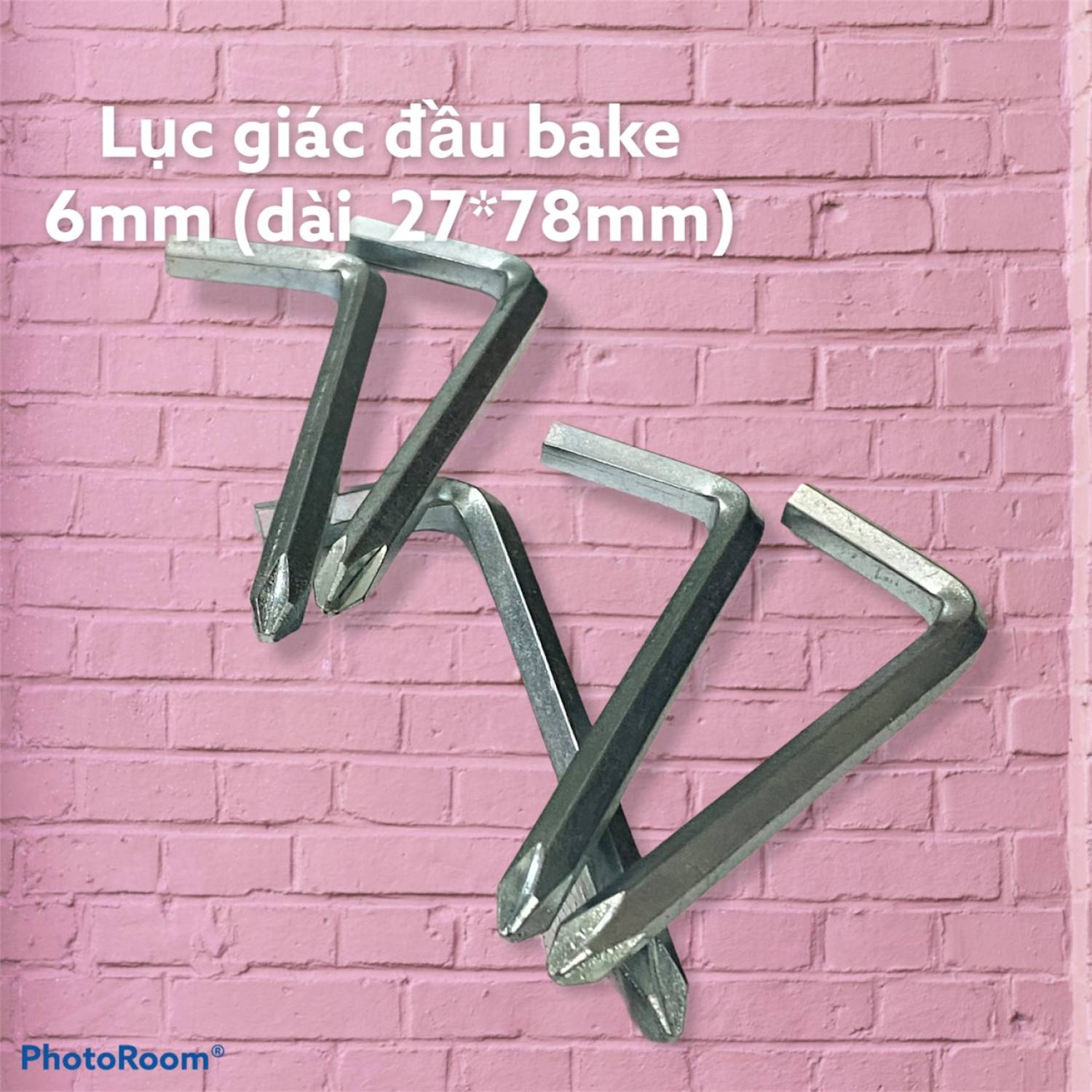 Lục giác đầu bake 6mm (dài 27*78mm, 6Ly)