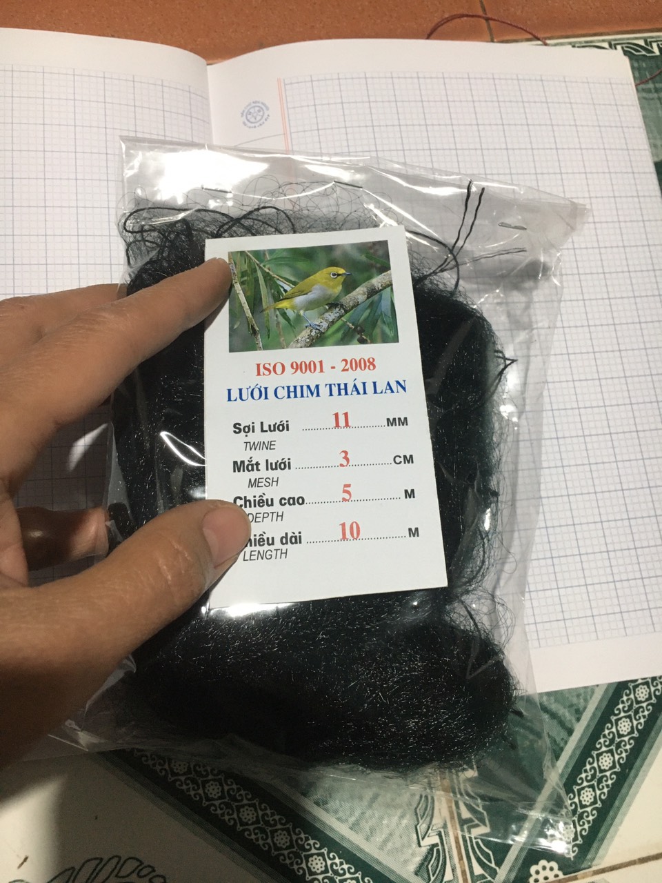 lưới bẫy chim khuyên cao 5m