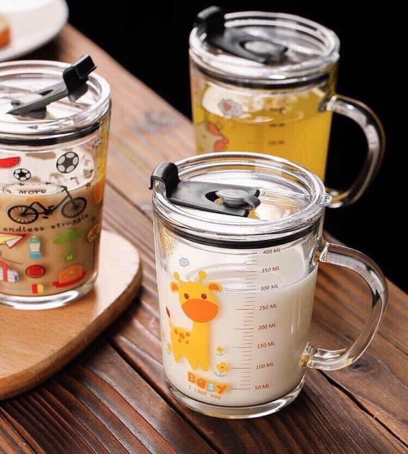 Cốc pha sữa thuỷ tinh chia vạch