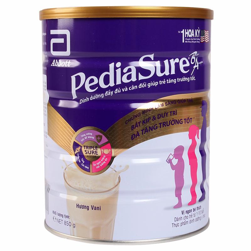 (Tặng ly vắt cam) Sữa bột Pediasure B/A hương vani 850g