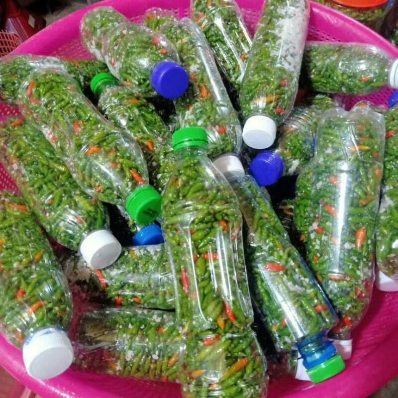 ớt thóc xanh sóc muối ( 100k/2 lọ y hình)