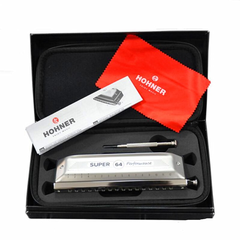 Kèn Harmonica Chromatic Super 64 Performance M758501 ( Tone C ) Hohner - Nhập Khẩu Đức - Phân phối Sol.G