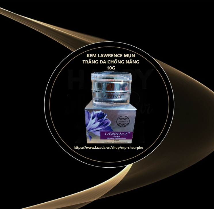 kem lawrence mụn trắng da chống nắng 10g