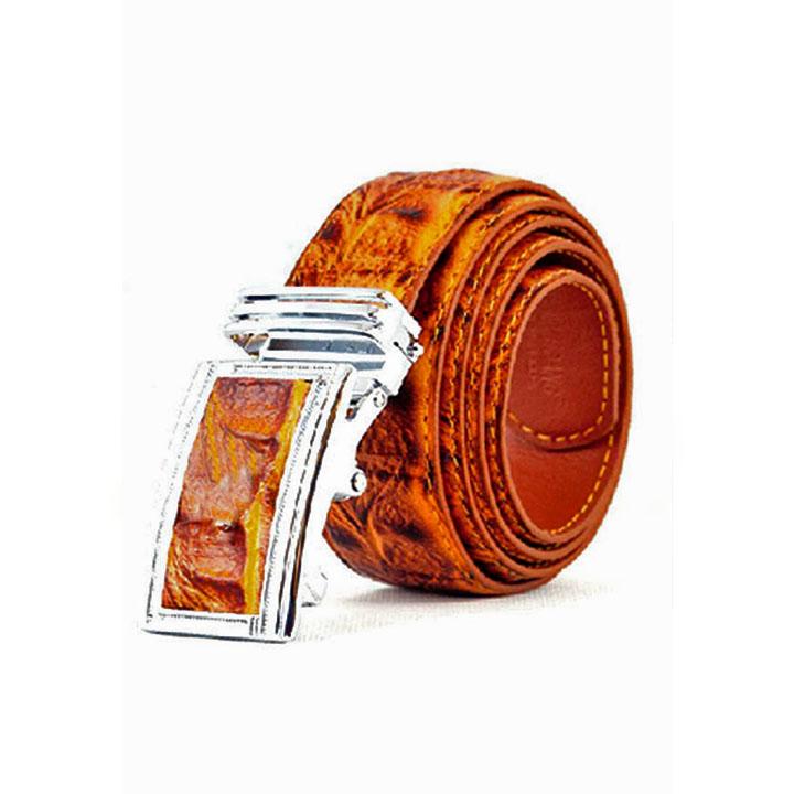 Thắt lưng nam da bò vân cá sấu lớn màu da HQ4116