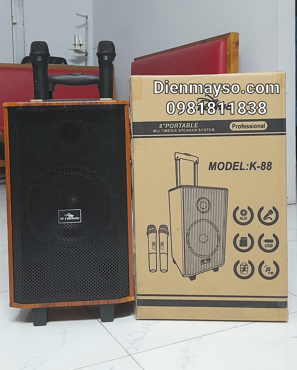 Loa kéo karaoke Kiomic K88