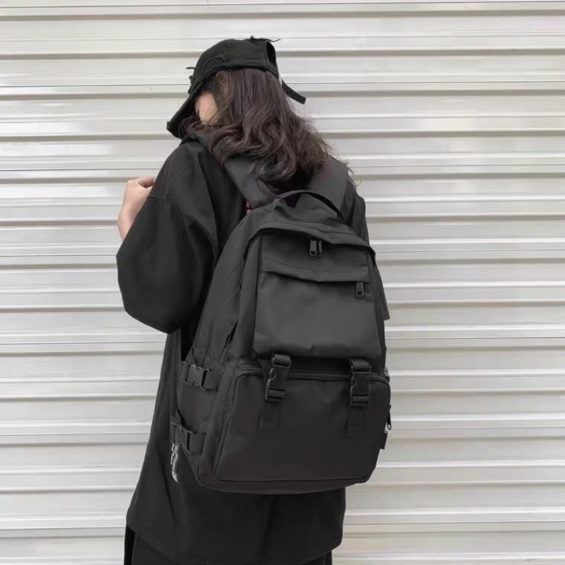BALO ULZZANG BASIC ( chống nước ) ( 2 khoá nhựa đen song song)