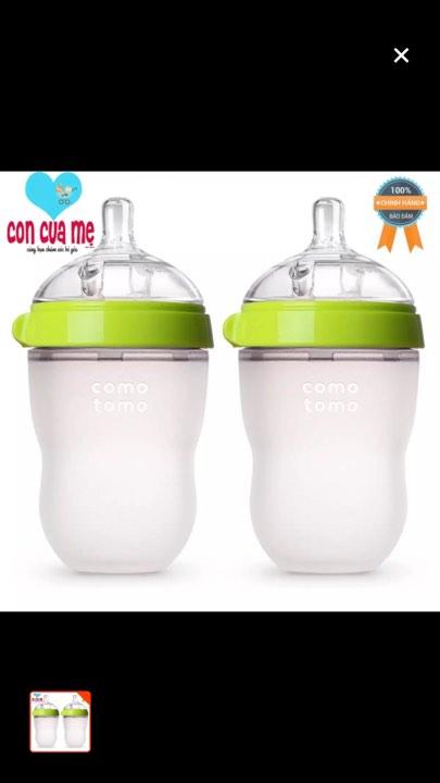Bộ 2 bình sữa 250ml siêu mềm cho bé tập ti bình
