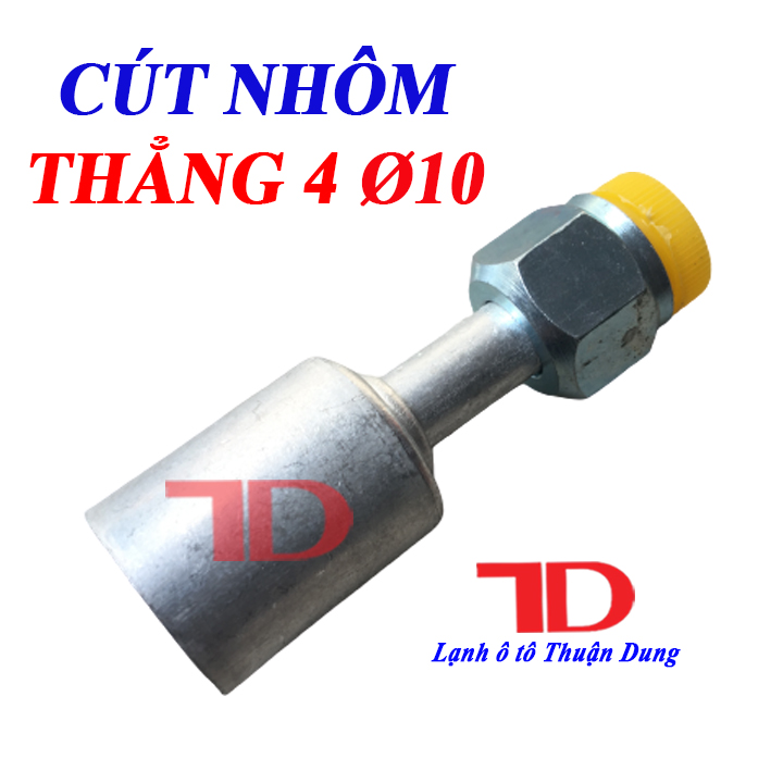 Cút nhôm thẳng 4 phi 10 - vật tư điện lạnh ô tô thuận dung