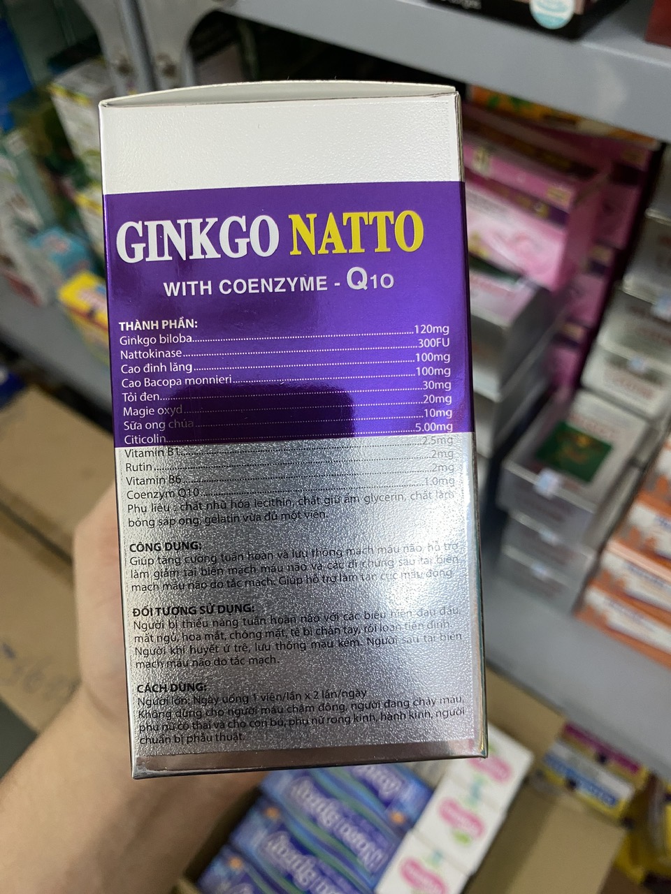 hoạt huyết dưỡng não GINKGO NATTO 120mg tăng cường lưu thông máu não