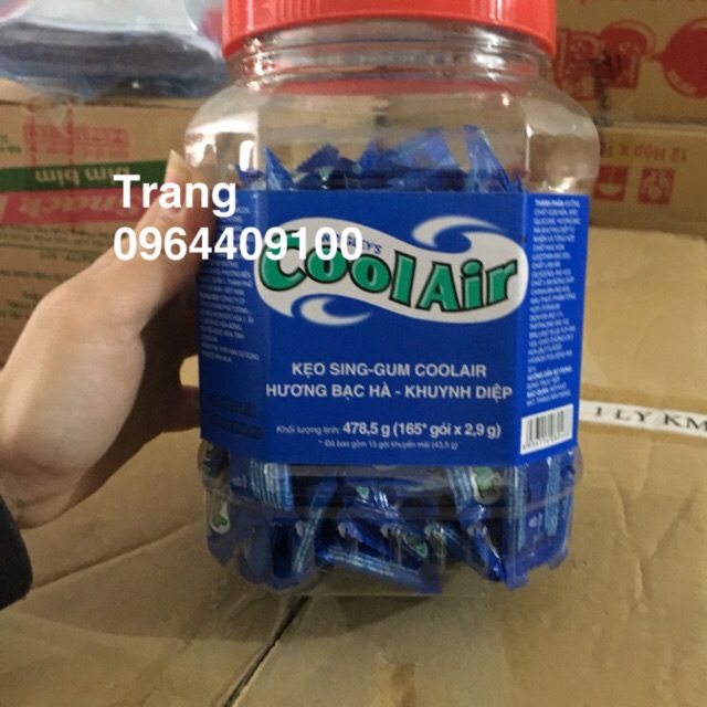 Lọ 165 chiếc kẹo cao su cool air
