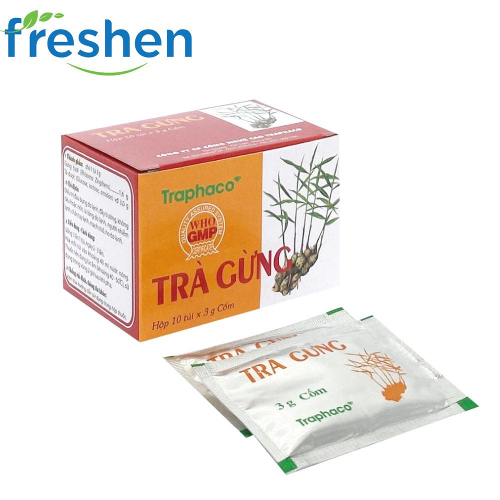 Trà gừng Traphaco (Hộp 10 túi) - Trapharo
