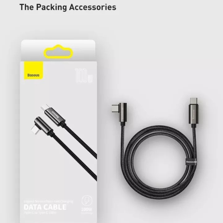 Cáp game CATCS-01 Baseus Legend Series Elbow Fast Charging Data Cable Type-C to Type-C 100W