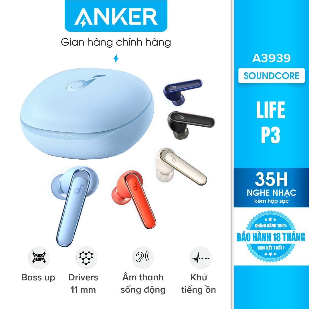 Tai nghe bluetooth TWS SOUNDCORE (by Anker) Life P3 - A3939