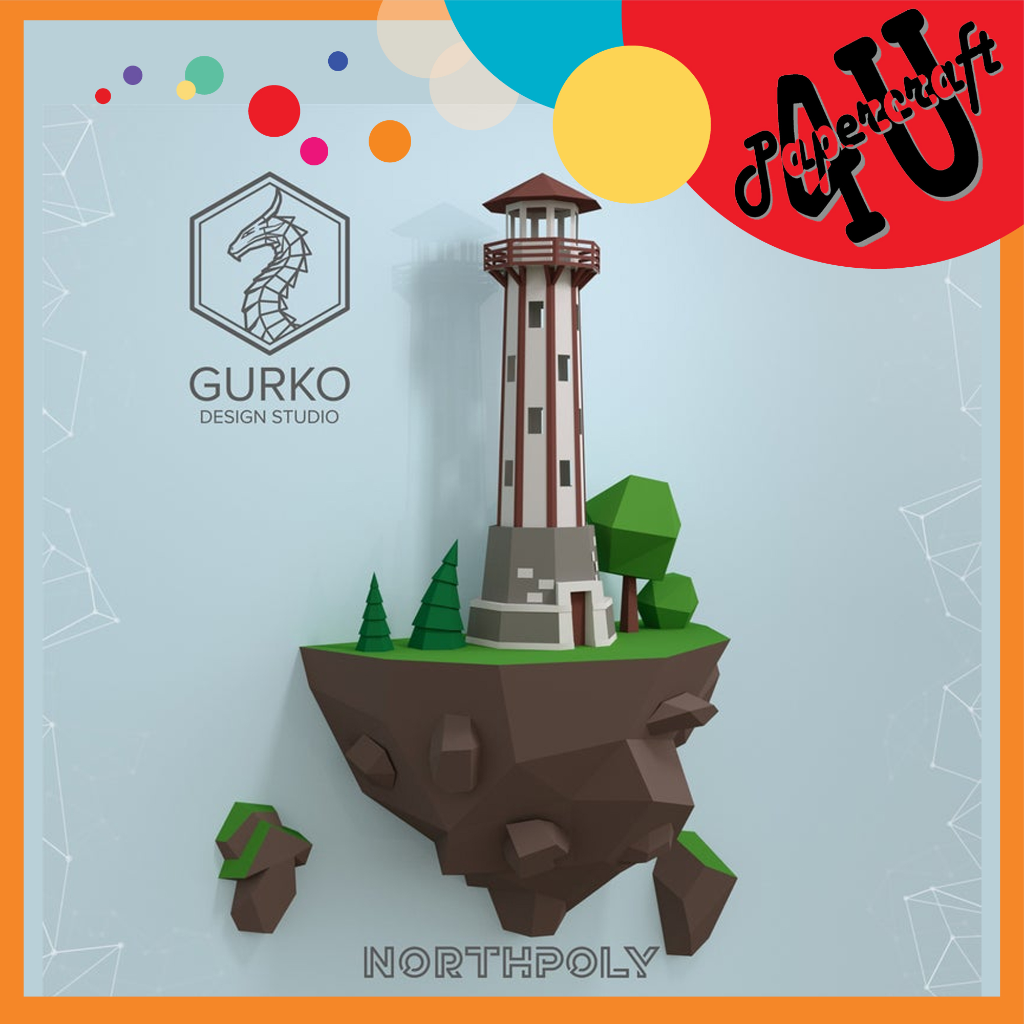 Mô hình giấy 3D treo tường: Ngọn hải đăng