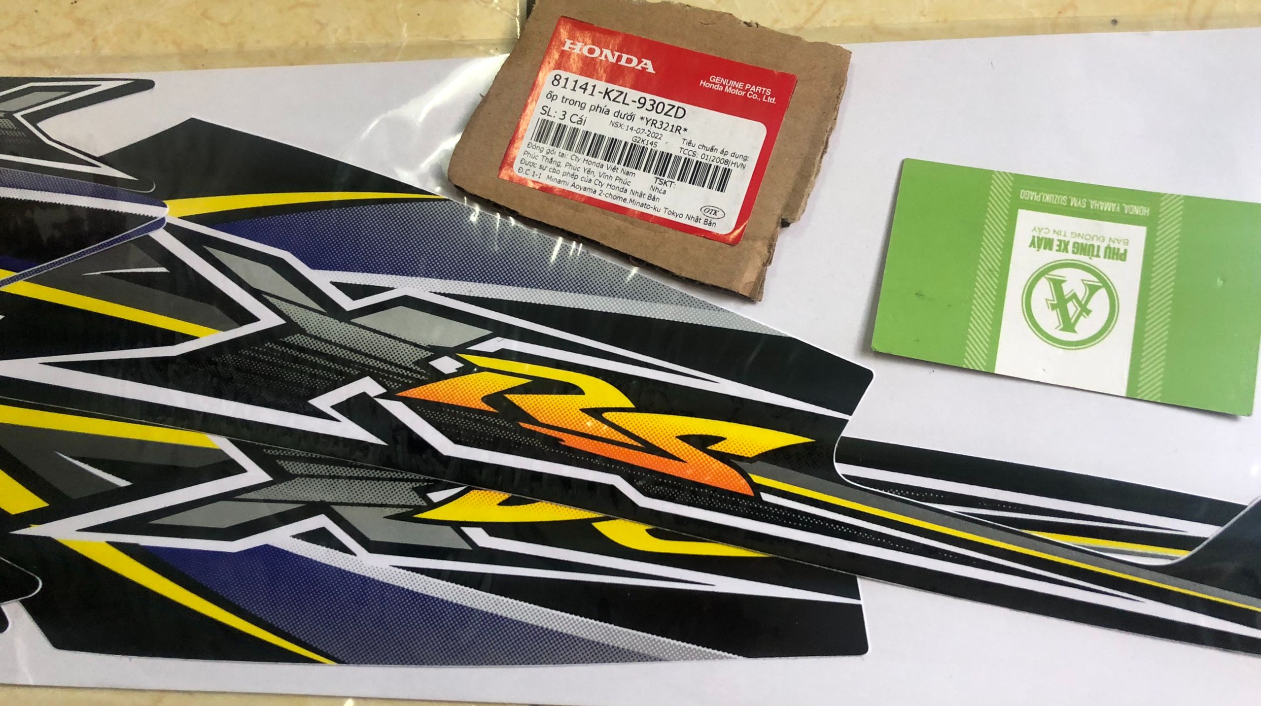 Bộ tem honda wave RSX 100 màu đen