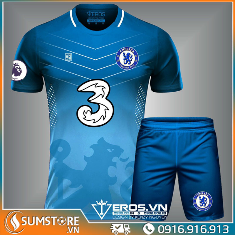 Áo bóng đá độc lạ – clb chelsea xanh 09