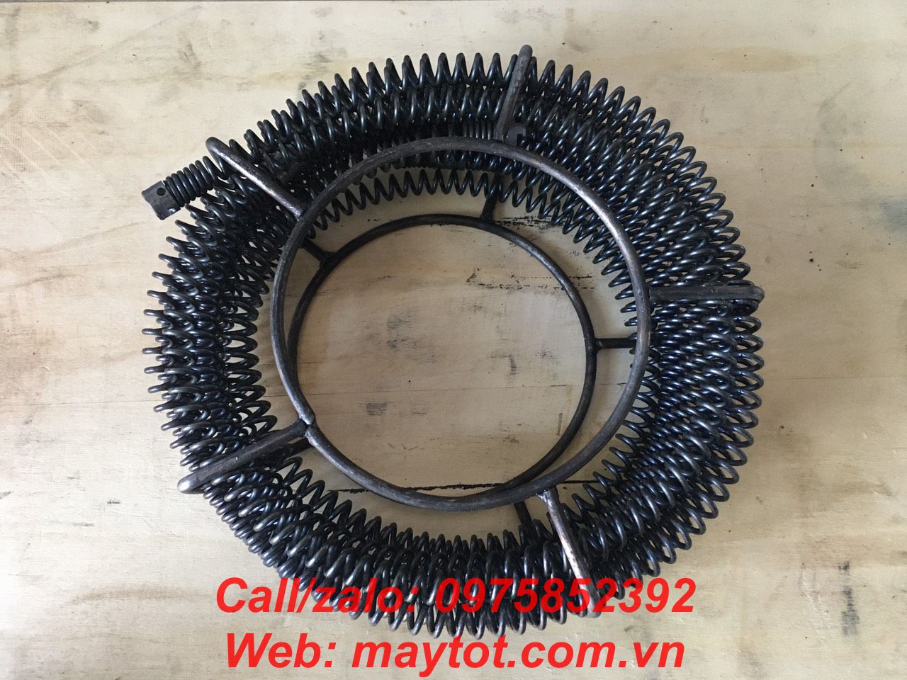 [HCM]Dây thông tắc cống dùng cho máy khoan ( 12m dây thông 6 đầu thông 1 đầu kết nối máy khoan)