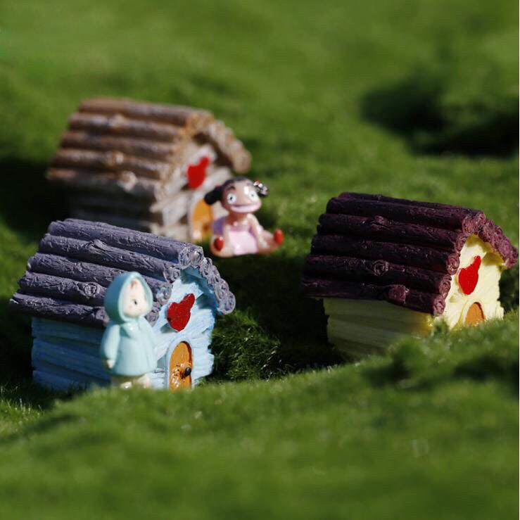 [HCM]Mô hình  Nhà Gỗ trang trí tiểu cảnh thủy sinh terrarium chậu cây cảnh sen đá bánh kem xương rồng