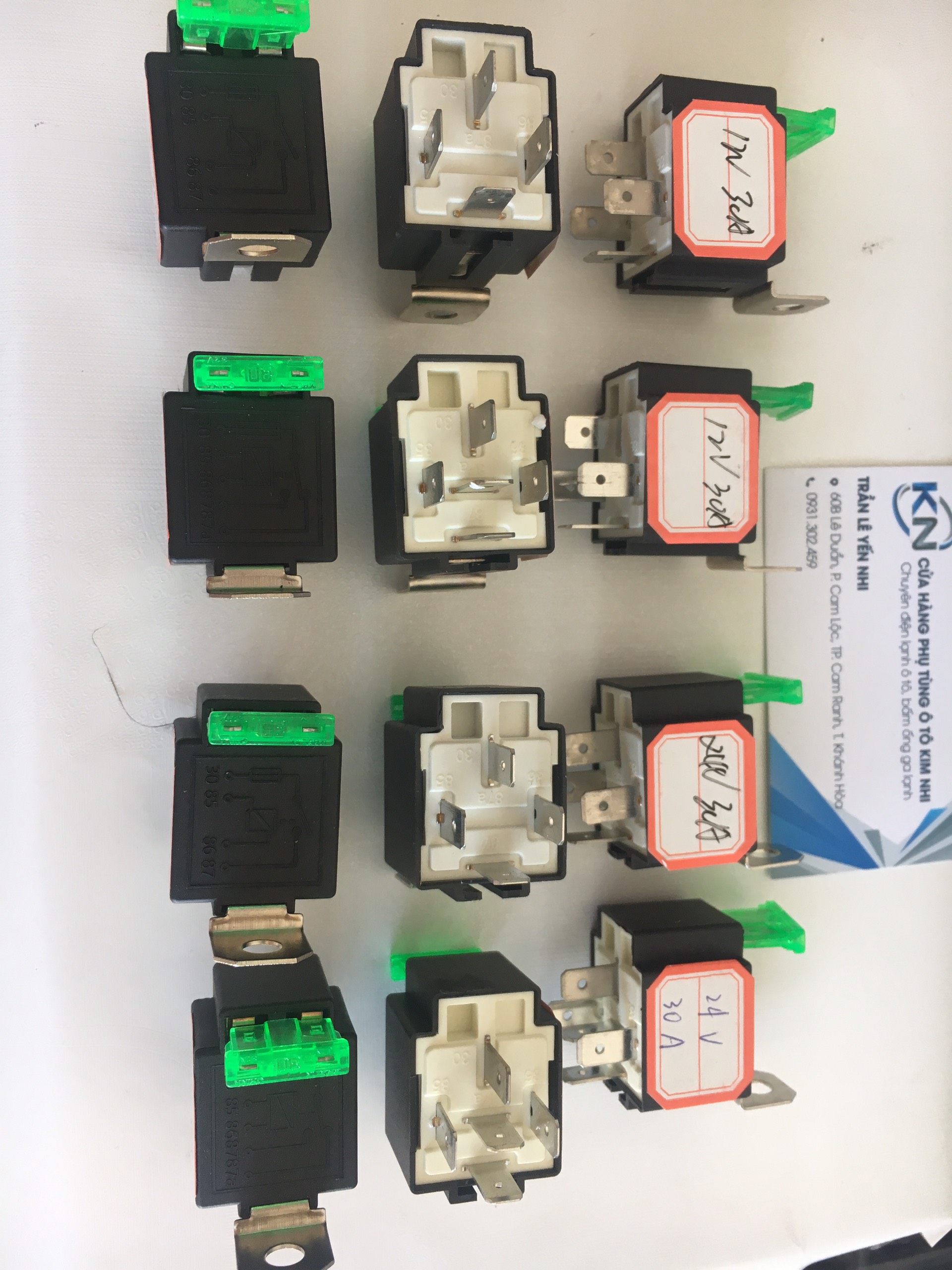RELAY (ROLE) có cầu chi 30A MG 24V 4 chân