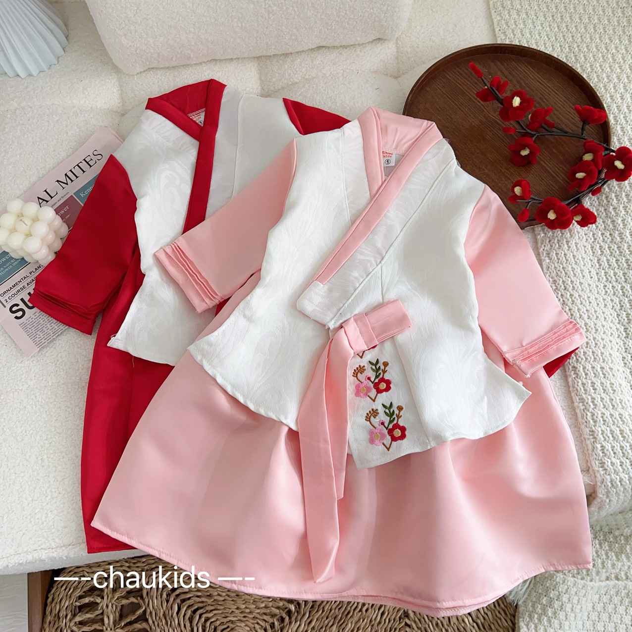 Đầm hanbok cho bé gái gồm cài tóc ( 2 - 6 tuổi)