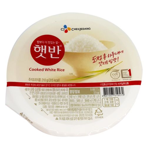 Thương hiệu CJ Hàn Quốc: cơm Trắng Hetbahn ăn liền (hộp 210g)