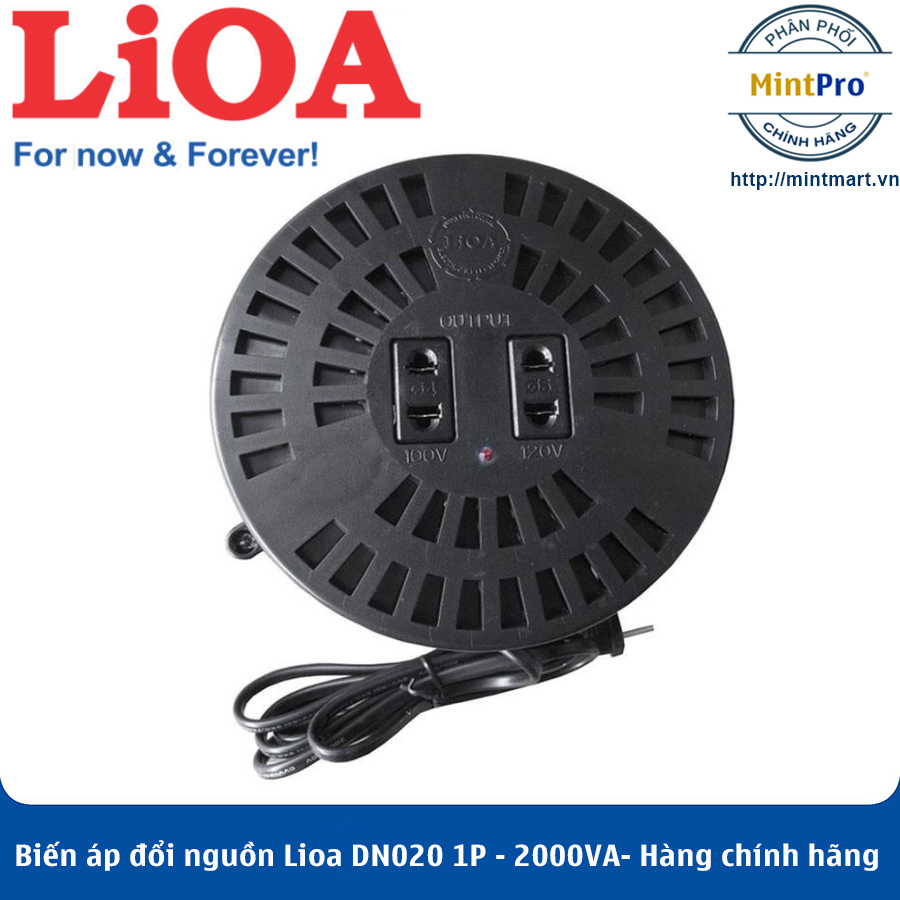 Biến áp đổi nguồn hạ áp Lioa DN020 1P - 2000VA - Hàng Chính Hãng - Bảo Hành 3 Năm Toàn Quốc