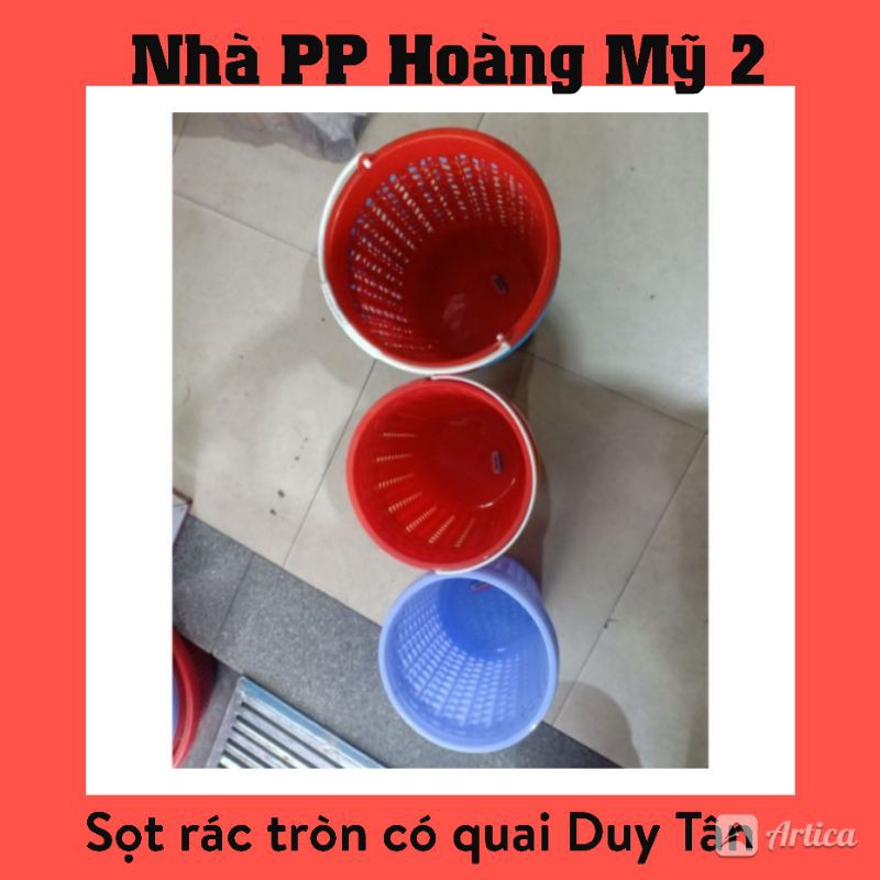 [HCM]Sọt Rác Tròn Có Quai Nhựa Duy Tân