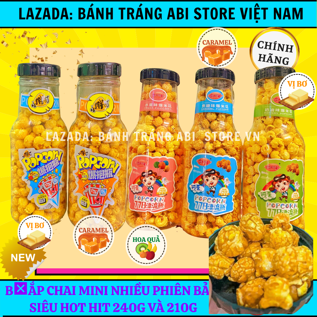 [BẮP CHAI SIZE MINI NHIỀU LOẠI] BÌNH BỎNG NGÔ BẮP RANG SIZE 240GR HOT TREND