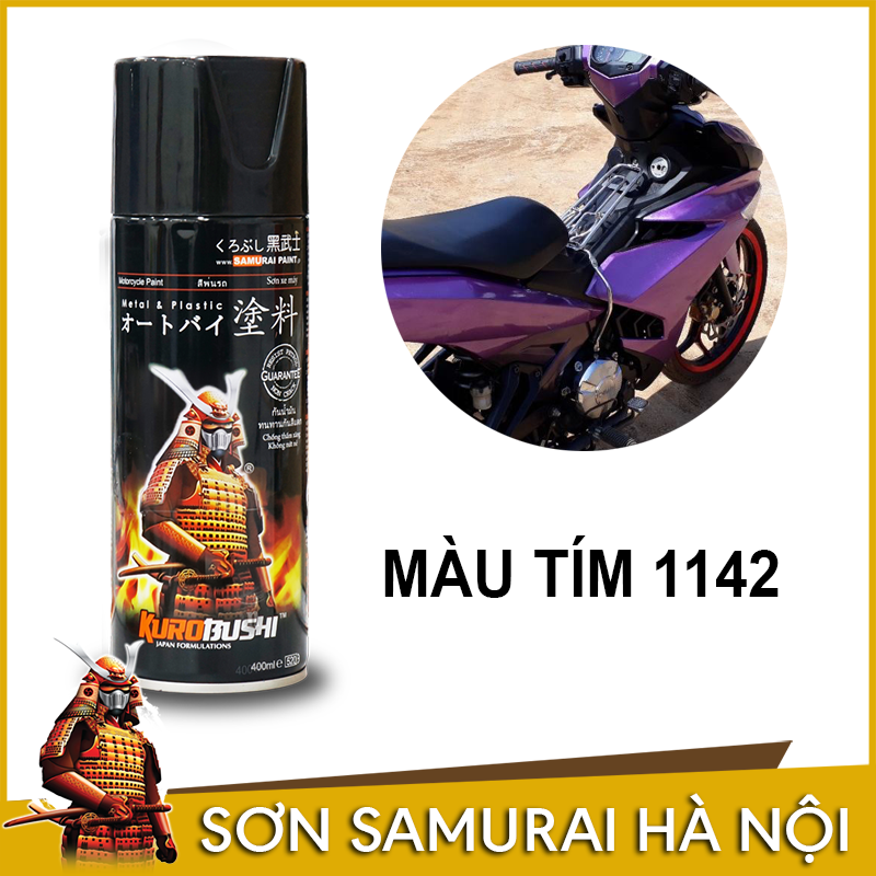 Sơn samurai màu tím  - Chai sơn màu tím đậm 1142 sơn xịt samurai