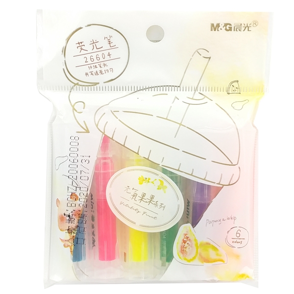 Bút dạ quang m&g 6 màu ahm26604