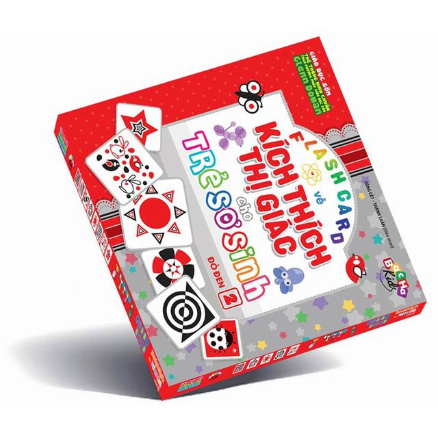 Flashcard Kích Thích Thị Giác Cho Trẻ Sơ Sinh 2 - Đỏ Đen