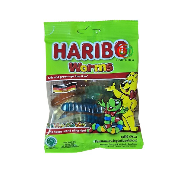 (HSD 2025) Kẹo dẻo Haribo của Đức gói 80g