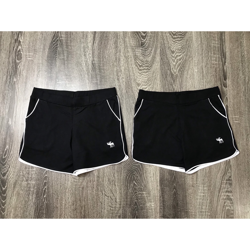 Quần đùi nữ cạp chun đen năng động vải co giãn tốt short thể thao kiểu trơn basic